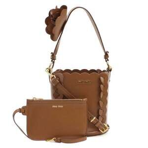 Miu Miu MIU Outlet Handbag 5BE012 2E6Y F0134 2WAY Women's Brown